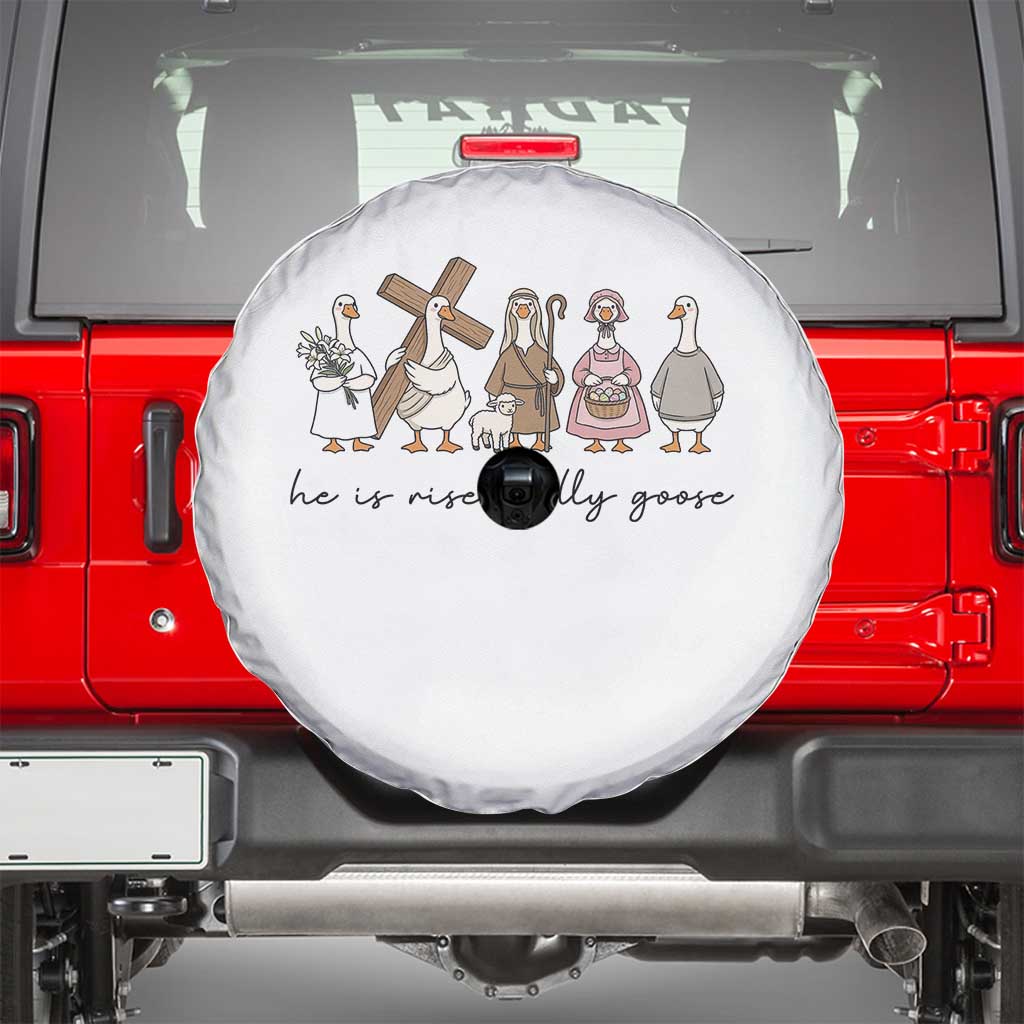 He Is Risen Silly Goose Spare Tire Cover Funny Christian Easter TS14 White Print Your Wear