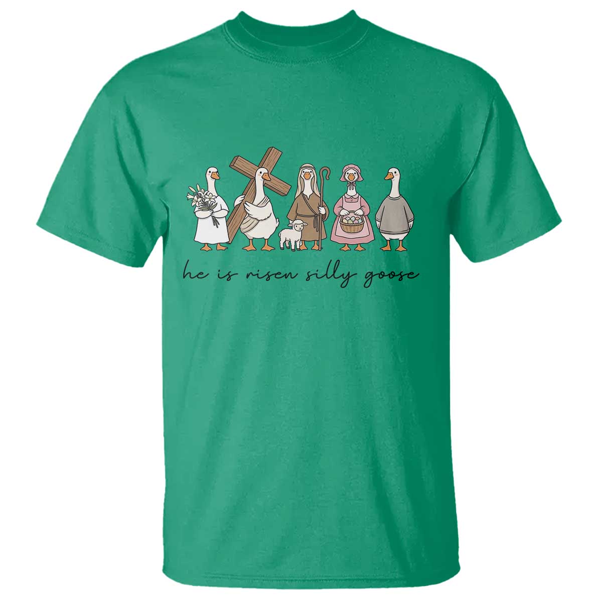 He Is Risen Silly Goose T Shirt Funny Christian Easter TS14 Irish Green Print Your Wear
