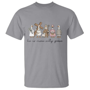 He Is Risen Silly Goose T Shirt Funny Christian Easter TS14 Sport Gray Print Your Wear