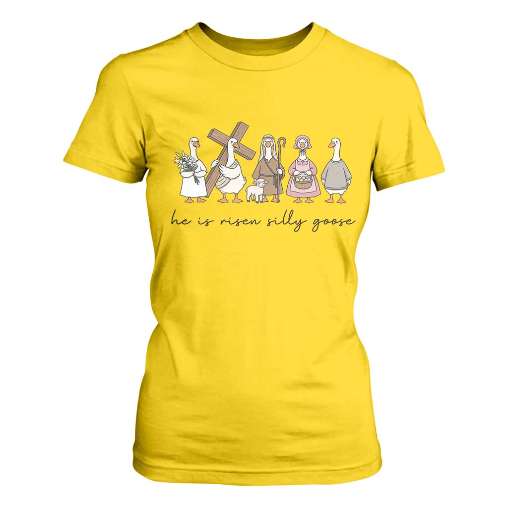 He Is Risen Silly Goose T Shirt For Women Funny Christian Easter TS14 Daisy Print Your Wear