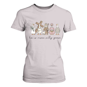 He Is Risen Silly Goose T Shirt For Women Funny Christian Easter TS14 Ice Gray Print Your Wear