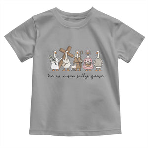 He Is Risen Silly Goose Toddler T Shirt Funny Christian Easter TS14 Sport Gray Print Your Wear