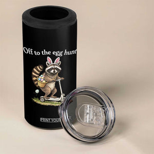 Off To The Egg Hunt 4 in 1 Can Cooler Tumbler Funny Easter Raccoon TS14 Print Your Wear