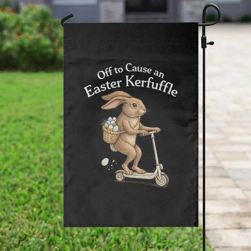 Funny Easter Bunny Garden Flag Off To The Cause an Easter Kerfuffle TS14 Print Your Wear