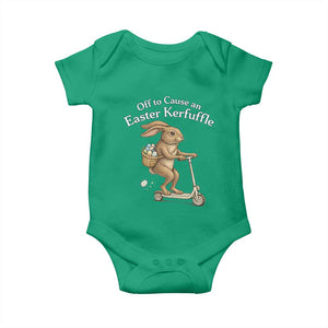Funny Easter Bunny Baby Onesie Off To The Cause an Easter Kerfuffle TS14 Irish Green Print Your Wear