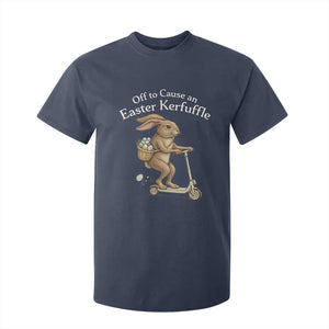 Funny Easter Bunny T Shirt For Kid Off To The Cause an Easter Kerfuffle TS14 Navy Print Your Wear