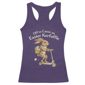 Funny Easter Bunny Racerback Tank Top Off To The Cause an Easter Kerfuffle TS14 Purple Print Your Wear