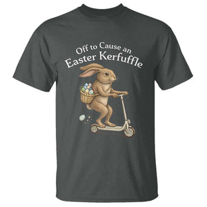 Funny Easter Bunny T Shirt Off To The Cause an Easter Kerfuffle TS14 Dark Heather Print Your Wear