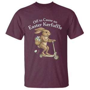 Funny Easter Bunny T Shirt Off To The Cause an Easter Kerfuffle TS14 Maroon Print Your Wear