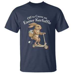 Funny Easter Bunny T Shirt Off To The Cause an Easter Kerfuffle TS14 Navy Print Your Wear