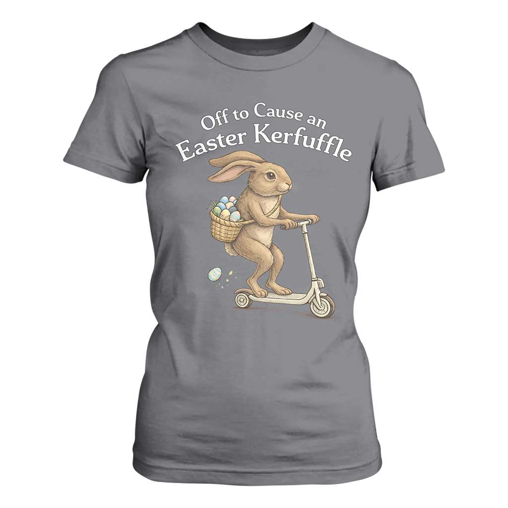 Funny Easter Bunny T Shirt For Women Off To The Cause an Easter Kerfuffle TS14 Charcoal Print Your Wear