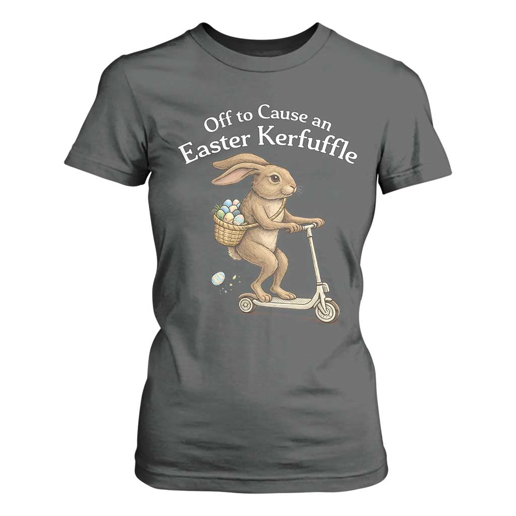 Funny Easter Bunny T Shirt For Women Off To The Cause an Easter Kerfuffle TS14 Dark Heather Print Your Wear