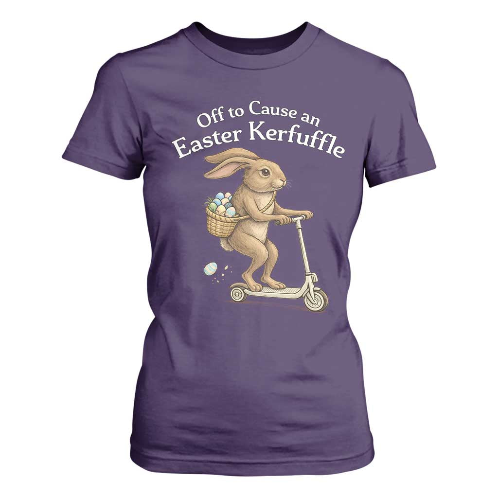 Funny Easter Bunny T Shirt For Women Off To The Cause an Easter Kerfuffle TS14 Purple Print Your Wear