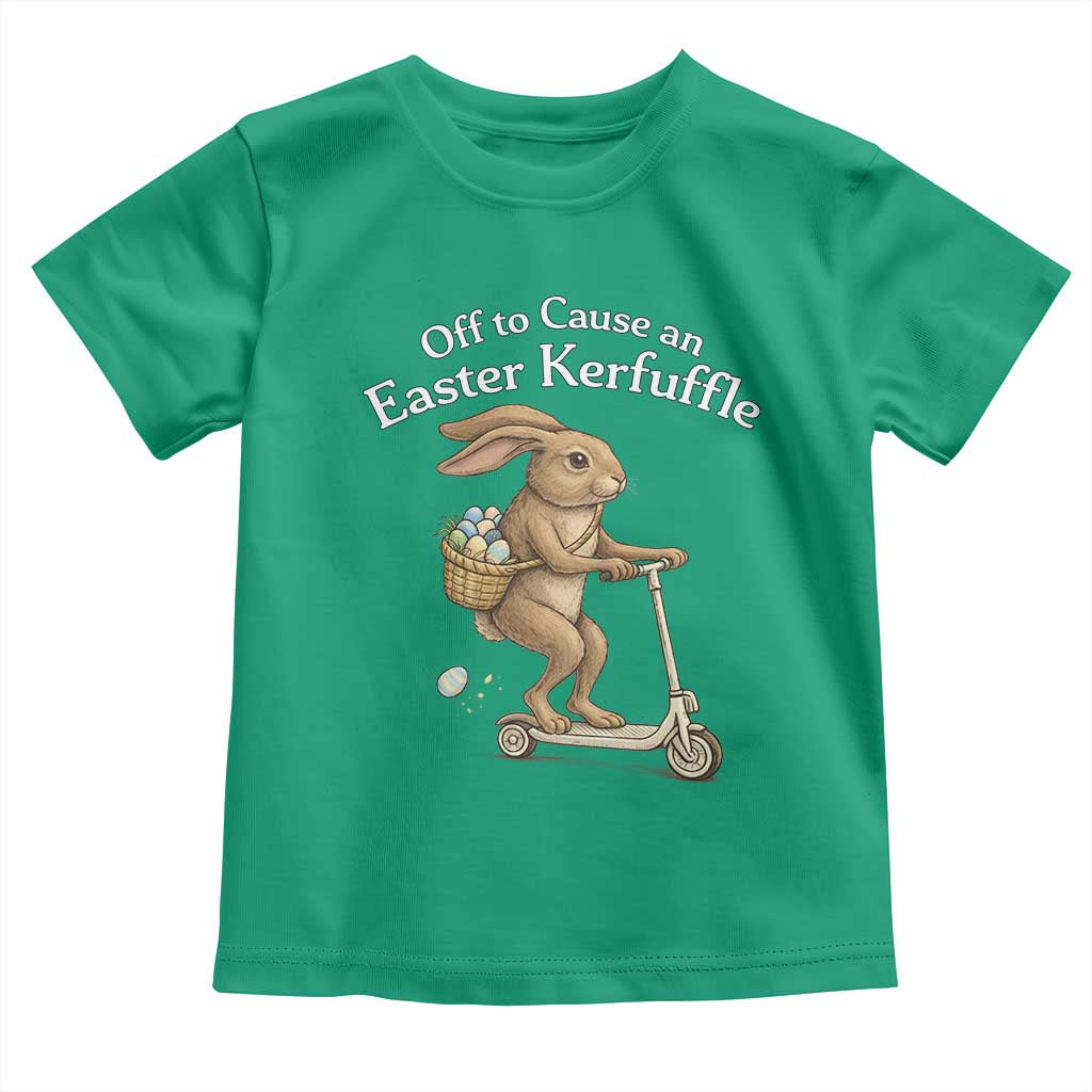 Funny Easter Bunny Toddler T Shirt Off To The Cause an Easter Kerfuffle TS14 Irish Green Print Your Wear