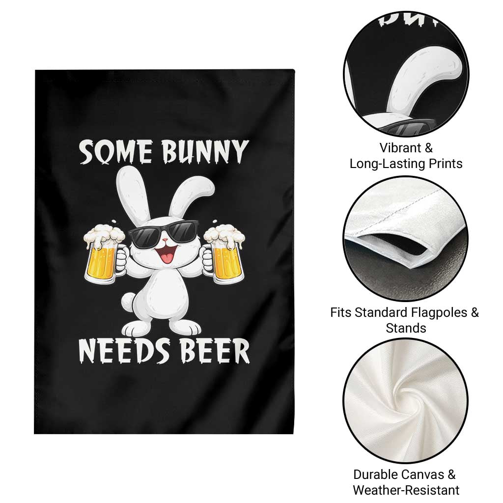 Funny Easter Bunny Drinking Beer Garden Flag Some Bunny Needs Beer TS14 Print Your Wear