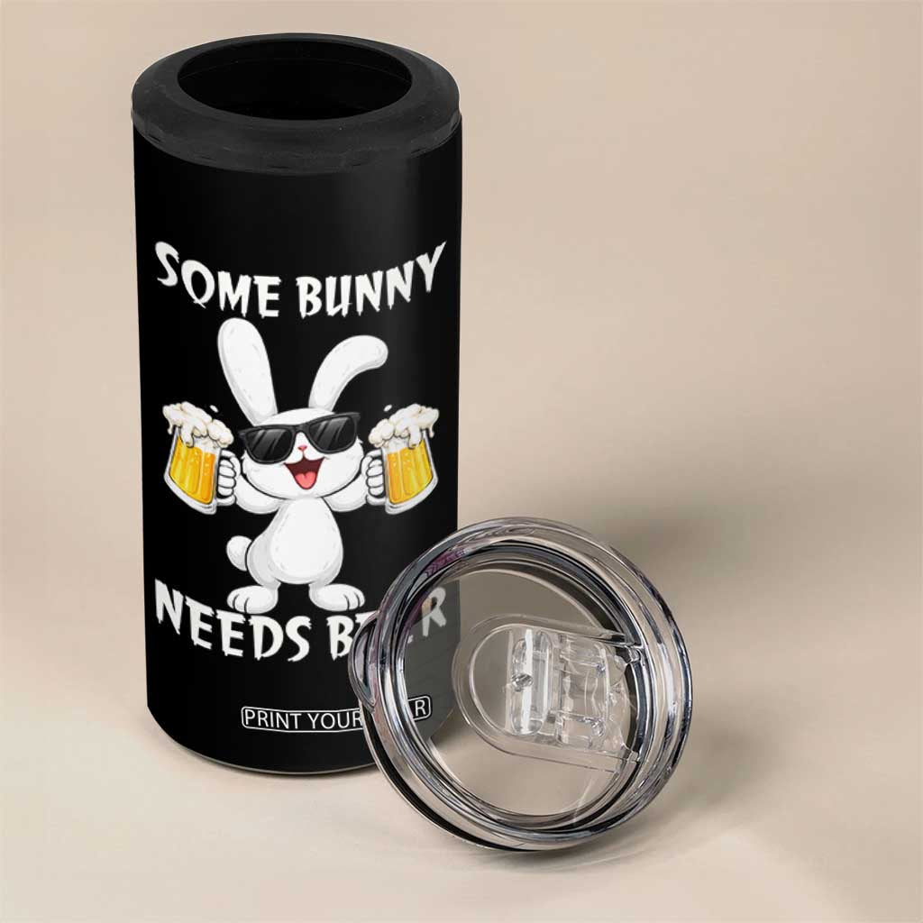 Funny Easter Bunny Drinking Beer 4 in 1 Can Cooler Tumbler Some Bunny Needs Beer TS14 Print Your Wear