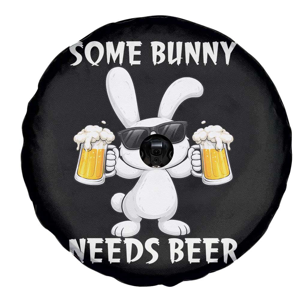 Funny Easter Bunny Drinking Beer Spare Tire Cover Some Bunny Needs Beer TS14 Print Your Wear