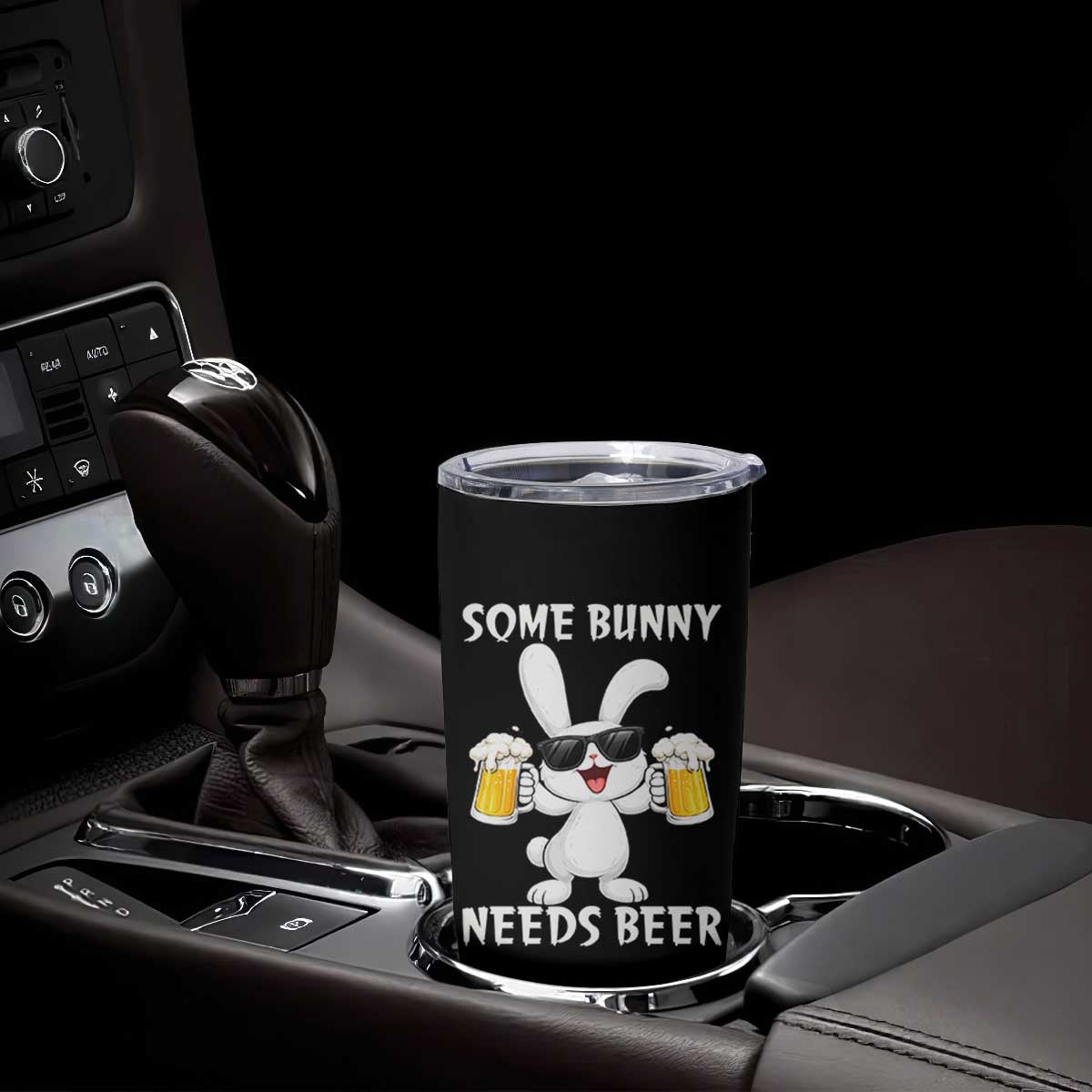 Funny Easter Bunny Drinking Beer Tumbler Cup Some Bunny Needs Beer TS14 Print Your Wear