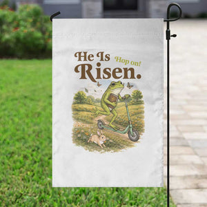 He Is Risen Hop On Garden Flag Christian Easter Frog TS14 Print Your Wear