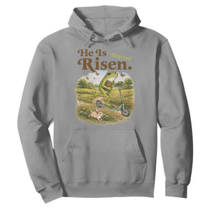 He Is Risen Hop On Hoodie Christian Easter Frog TS14 Sport Gray Print Your Wear
