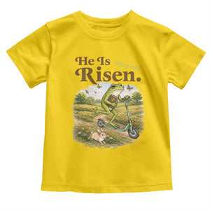 He Is Risen Hop On Toddler T Shirt Christian Easter Frog TS14 Daisy Print Your Wear