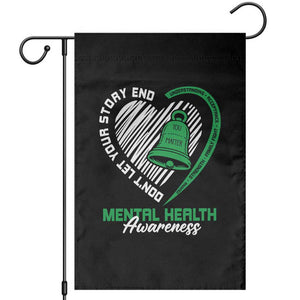 Mental Health Awarenes Garden Flag Green Ribbon Inspirational Psychologist Therapist TS14 Black Print Your Wear