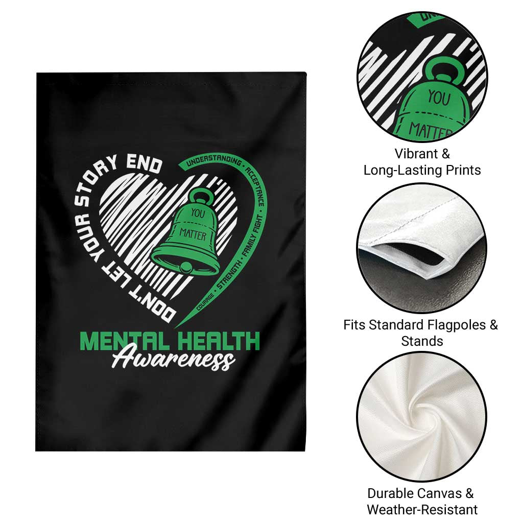 Mental Health Awarenes Garden Flag Green Ribbon Inspirational Psychologist Therapist TS14 Print Your Wear