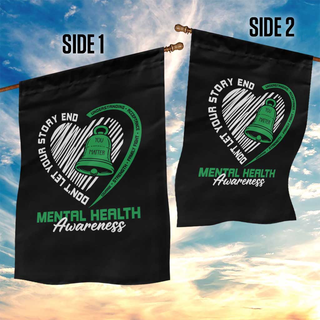 Mental Health Awarenes Garden Flag Green Ribbon Inspirational Psychologist Therapist TS14 Print Your Wear