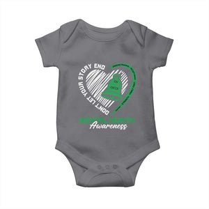 Mental Health Awarenes Baby Onesie Green Ribbon Inspirational Psychologist Therapist TS14 Charcoal Print Your Wear