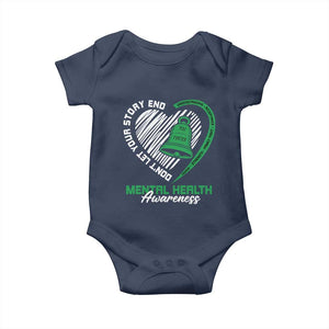 Mental Health Awarenes Baby Onesie Green Ribbon Inspirational Psychologist Therapist TS14 Navy Print Your Wear