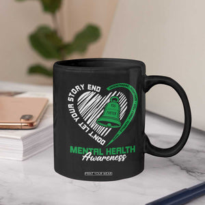 Mental Health Awarenes Coffee Mug Green Ribbon Inspirational Psychologist Therapist TS14 Print Your Wear
