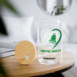 Mental Health Awarenes Glass Can Green Ribbon Inspirational Psychologist Therapist TS14 Print Your Wear