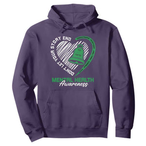Mental Health Awarenes Hoodie Green Ribbon Inspirational Psychologist Therapist TS14 Purple Print Your Wear