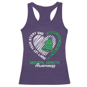 Mental Health Awarenes Racerback Tank Top Green Ribbon Inspirational Psychologist Therapist TS14 Purple Print Your Wear
