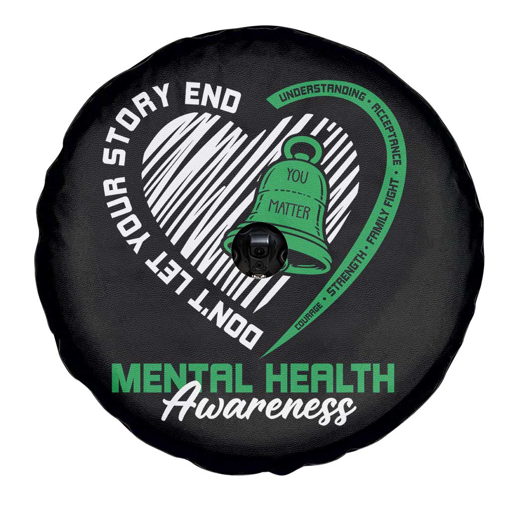 Mental Health Awarenes Spare Tire Cover Green Ribbon Inspirational Psychologist Therapist TS14 Print Your Wear