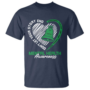 Mental Health Awarenes T Shirt Green Ribbon Inspirational Psychologist Therapist TS14 Navy Print Your Wear