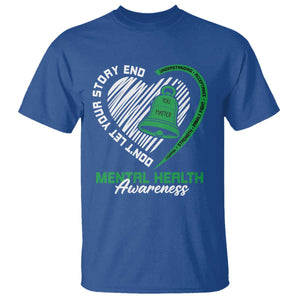 Mental Health Awarenes T Shirt Green Ribbon Inspirational Psychologist Therapist TS14 Royal Blue Print Your Wear