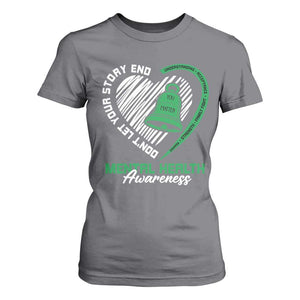 Mental Health Awarenes T Shirt For Women Green Ribbon Inspirational Psychologist Therapist TS14 Charcoal Print Your Wear