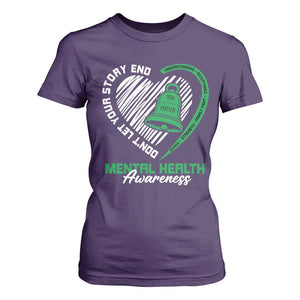 Mental Health Awarenes T Shirt For Women Green Ribbon Inspirational Psychologist Therapist TS14 Purple Print Your Wear