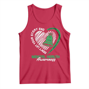 Mental Health Awarenes Tank Top Green Ribbon Inspirational Psychologist Therapist TS14 Red Print Your Wear