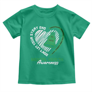 Mental Health Awarenes Toddler T Shirt Green Ribbon Inspirational Psychologist Therapist TS14 Irish Green Print Your Wear