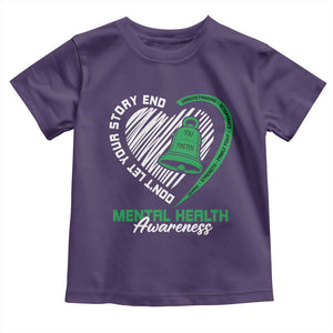 Mental Health Awarenes Toddler T Shirt Green Ribbon Inspirational Psychologist Therapist TS14 Purple Print Your Wear