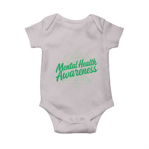 Mental Health Matters Awareness Baby Onesie Support Squad Green Ribbon TS14 Ice Gray Print Your Wear