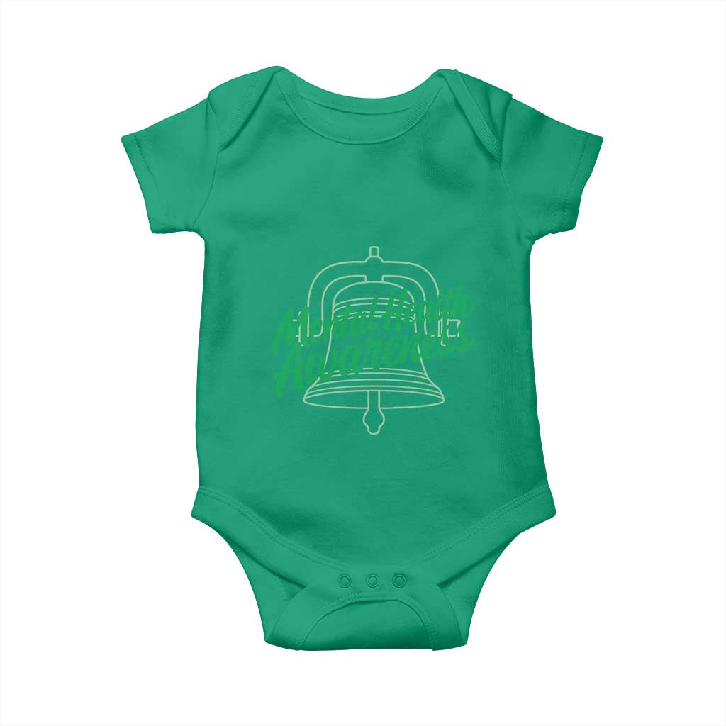 Mental Health Matters Awareness Baby Onesie Support Squad Green Ribbon TS14 Irish Green Print Your Wear