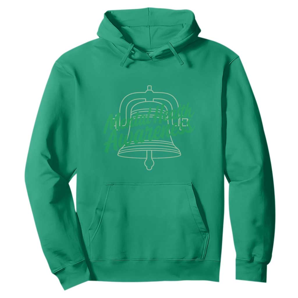 Mental Health Matters Awareness Hoodie Support Squad Green Ribbon TS14 Irish Green Print Your Wear