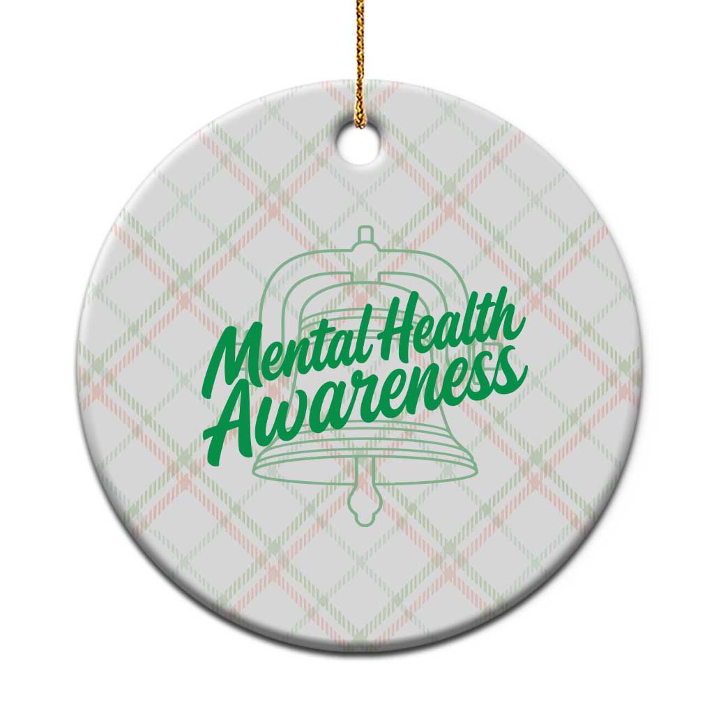 Mental Health Matters Awareness Ceramic Ornament Support Squad Green Ribbon TS14 1pc Christmas Plaid Print Your Wear