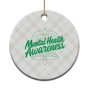 Mental Health Matters Awareness Ceramic Ornament Support Squad Green Ribbon TS14 1pc Christmas Plaid Print Your Wear
