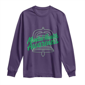Mental Health Matters Awareness Long Sleeve Shirt Support Squad Green Ribbon TS14 Purple Print Your Wear
