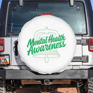 Mental Health Matters Awareness Spare Tire Cover Support Squad Green Ribbon TS14 No hole White Print Your Wear