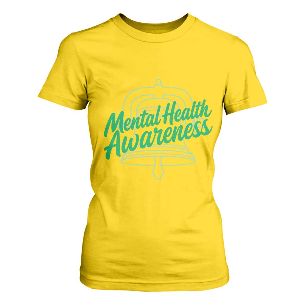 Mental Health Matters Awareness T Shirt For Women Support Squad Green Ribbon TS14 Daisy Print Your Wear